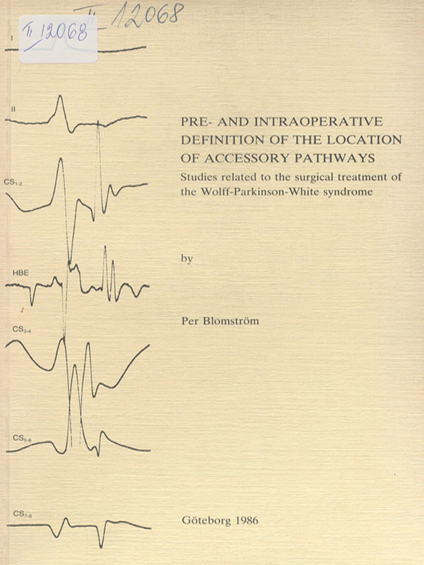 Pre- and intraoperative definition of the location of accessory pathways