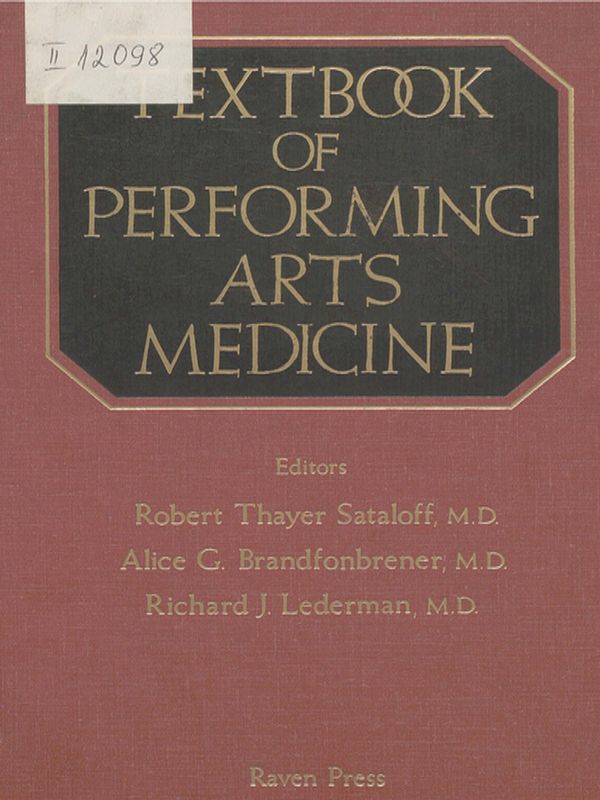Textbook of performing arts medicine