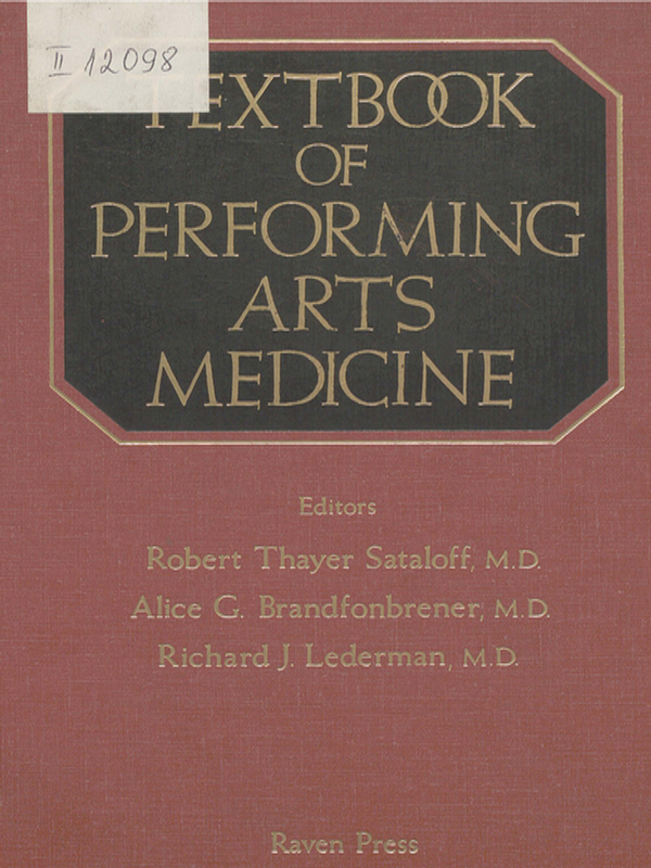 Textbook of performing arts medicine