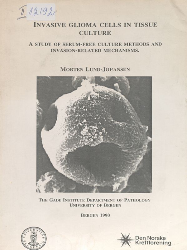 Invasive glioma cells in tissue culture