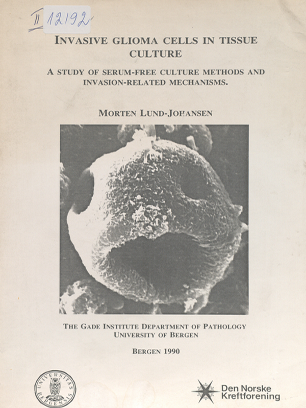 Invasive glioma cells in tissue culture