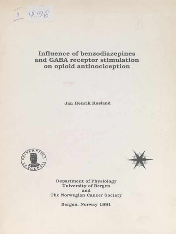 Influence of benzodiazepines and GABA receptor stimulation on opioid antinociception