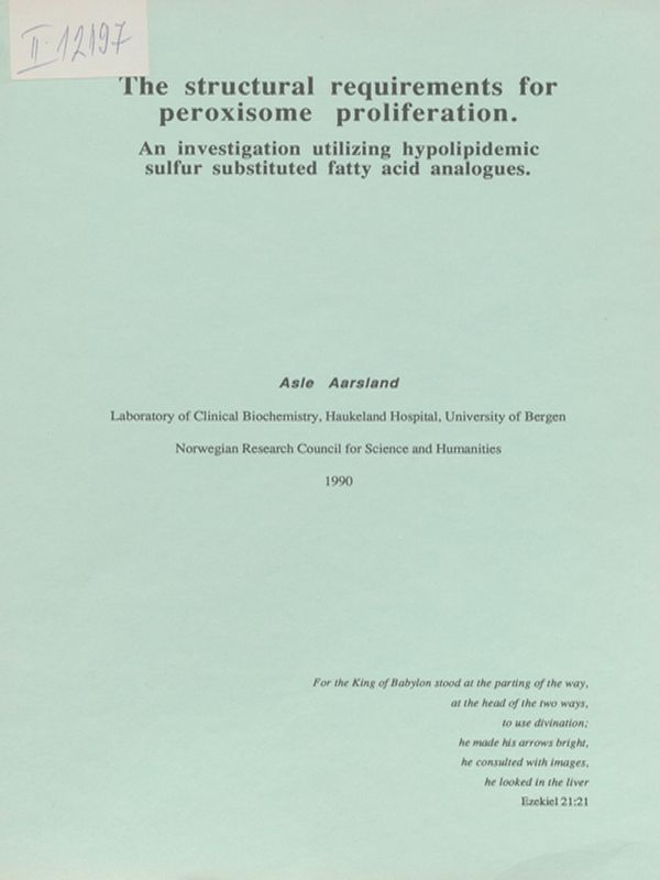 The structural requirements for peroxisome proliferation