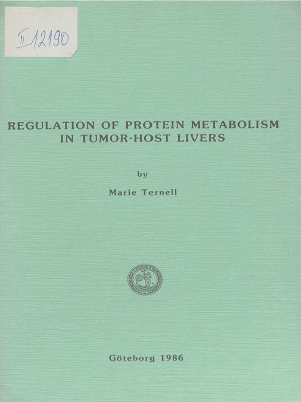 Regulation of protein metabolism in tumor-host livers