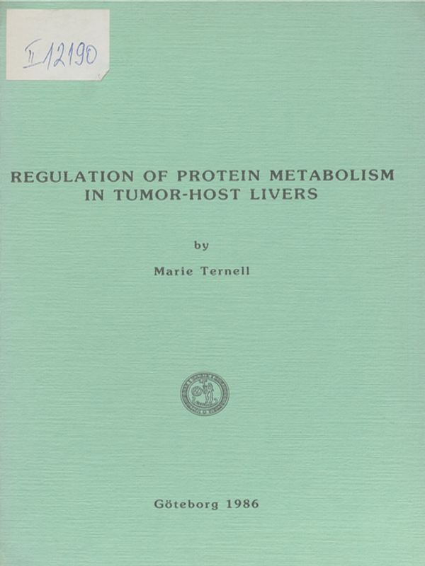Regulation of protein metabolism in tumor-host livers