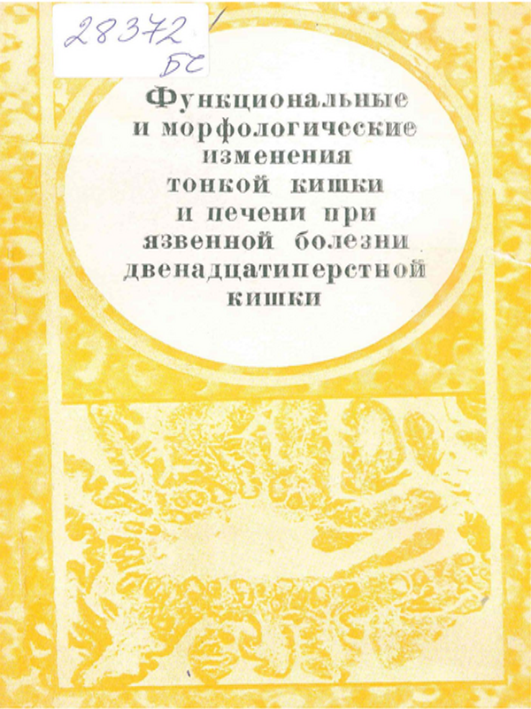 Функциональные и морфологические изменения тонкой кишки и печени при язвенной болезни двенадцатиперстной кишки