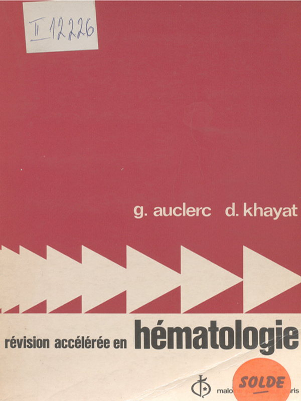 Revision acceleree en hematologie