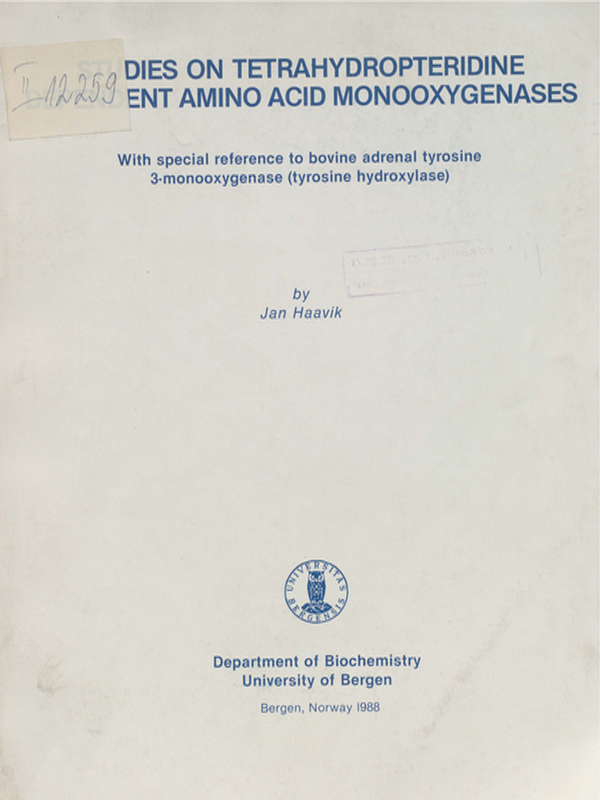 Studies on tetrahydropteridine dependent amino acid monooxygenases