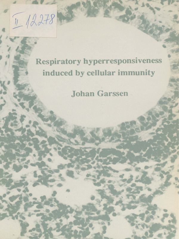 Respiratory hyperresponsiveness induced by cellular immunity
