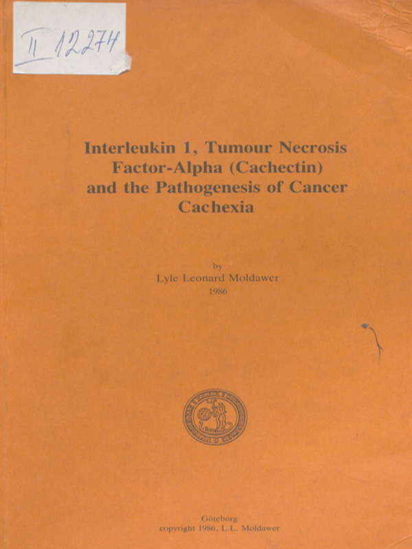Interleukin 1, tumour necrosis Factor-alpha (Cachectin) and the pathogenesis of cancer cachexia