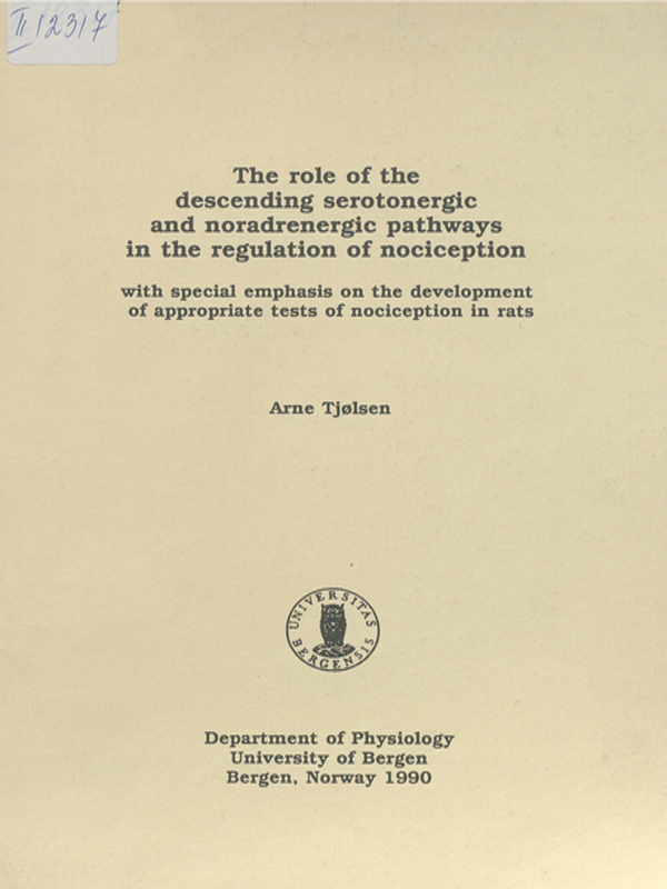 The role of the descending serotonergic and noradrenergic pathways in the regulation of nociception