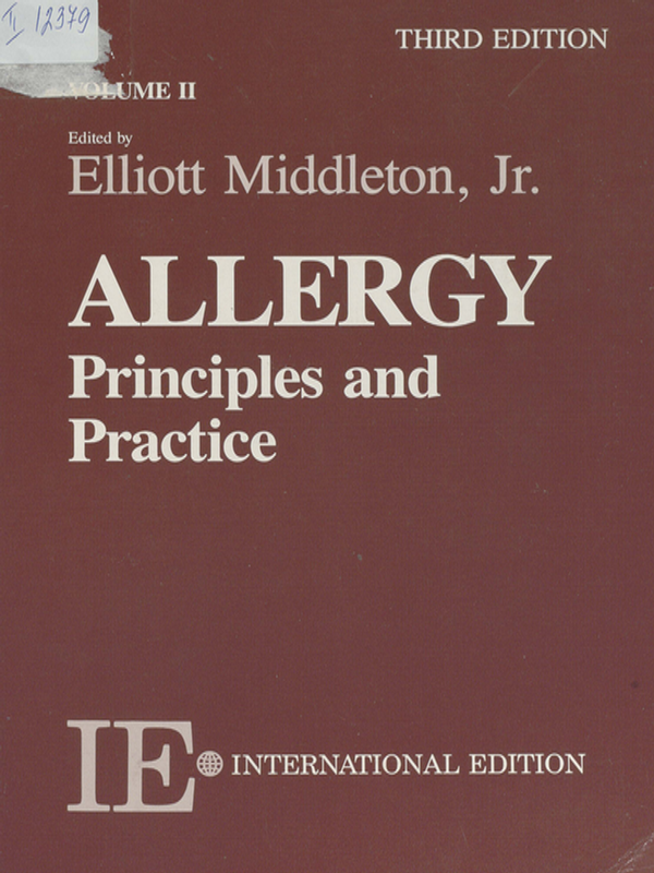 Allergy : Principles and practice