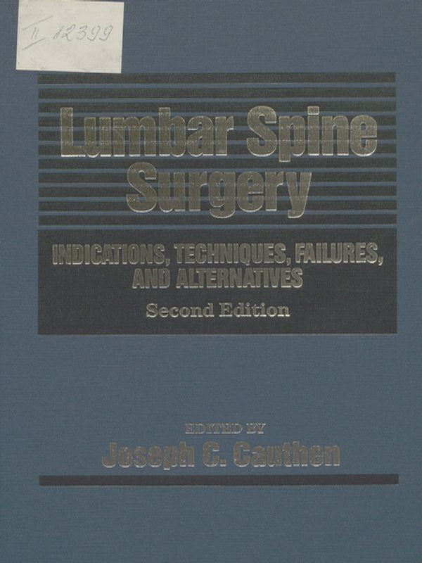 Lumbar spine surgery