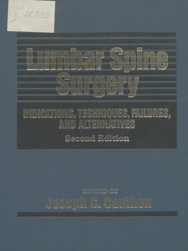 Lumbar spine surgery
