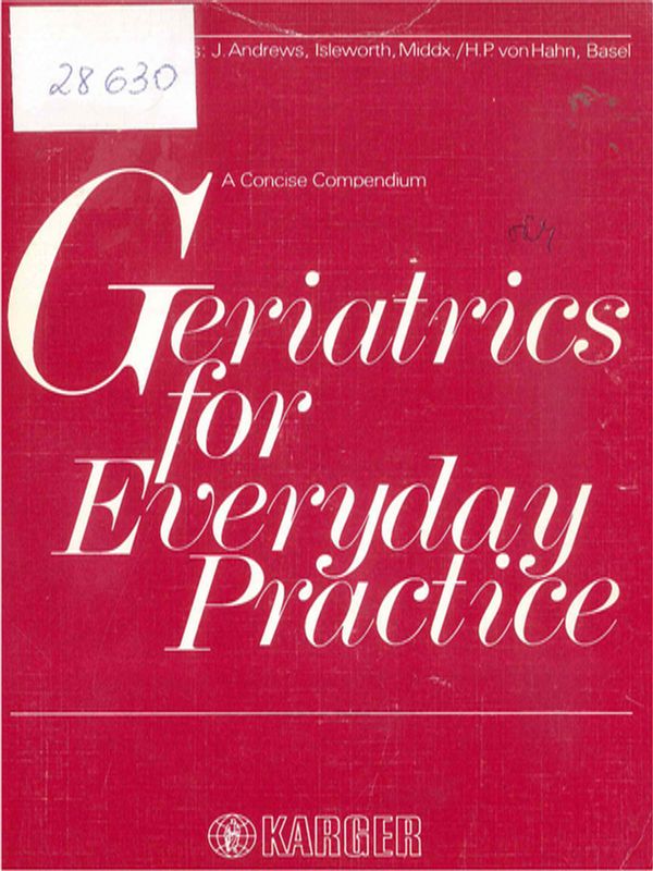 Geriatrics for everyday practice