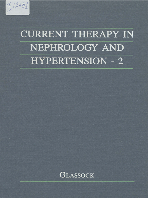Current therapy in nephrology and hypertension - 2