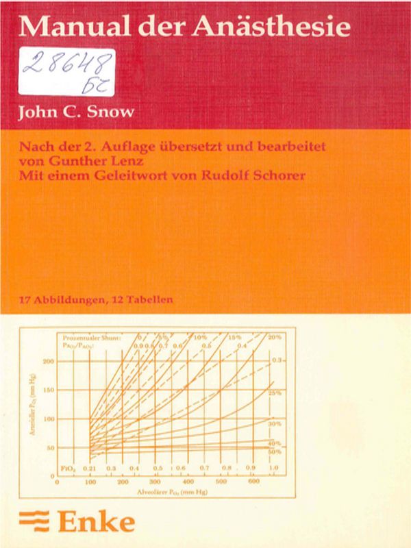 Manual der Anasthesie