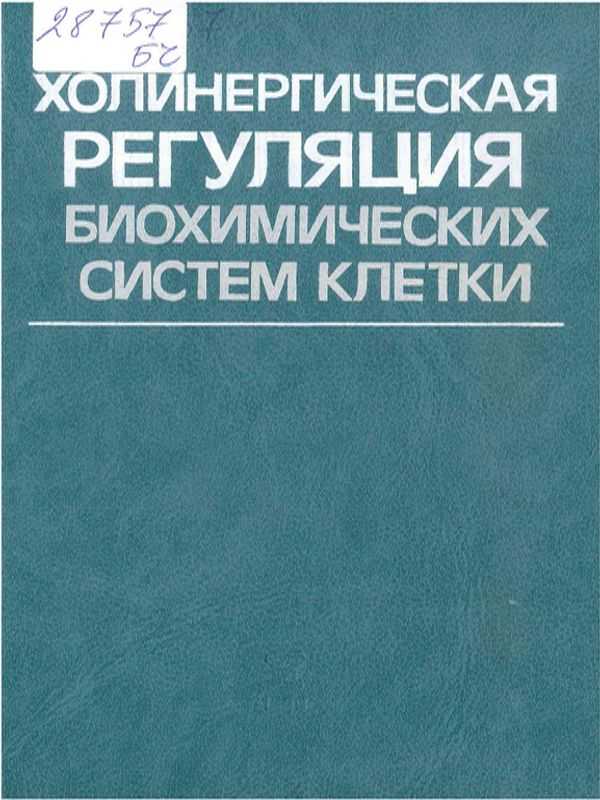Холинергеческая регуляция биохимических систем клетки