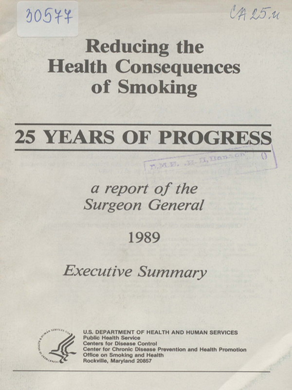 Reducing the health consequences of smoking