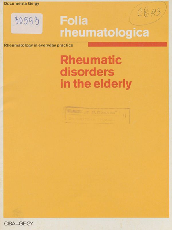 Rheumatic disorders in the elderly