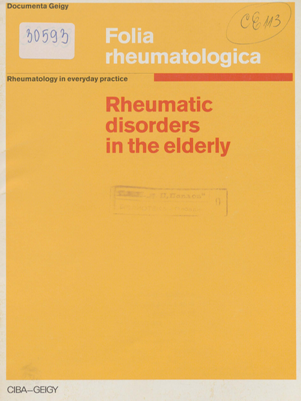 Rheumatic disorders in the elderly