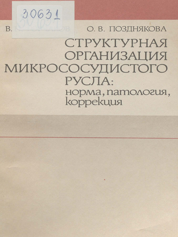 Структурная организация микрососудистого русла