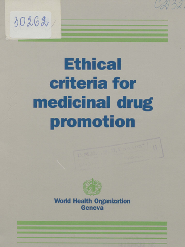 Ethical criteria for medicinal drug promotion