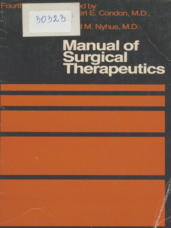 Manual of surgical therapeutics