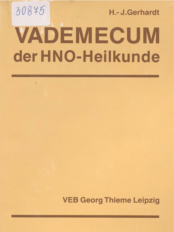 Vademecum der HNO-Heilkunde