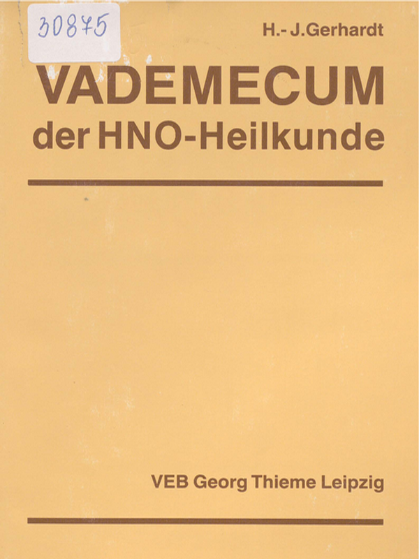 Vademecum der HNO-Heilkunde