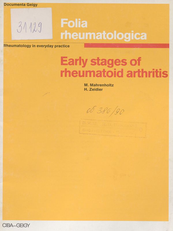 Rheumatoid arthritis. Early stages, history of less than one year. Case studies