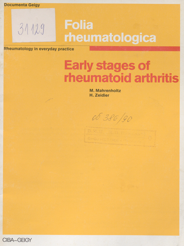 Rheumatoid arthritis. Early stages, history of less than one year. Case studies