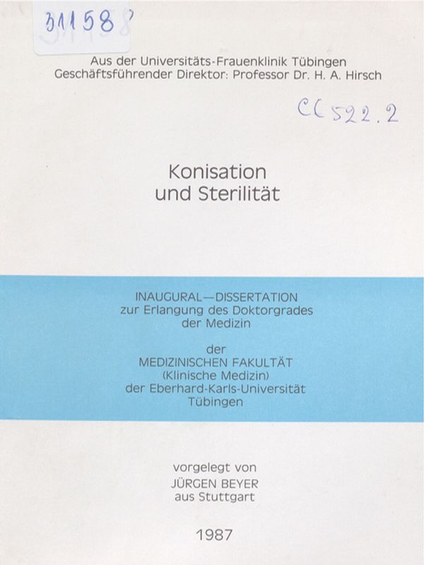 Konisation und Sterilitat