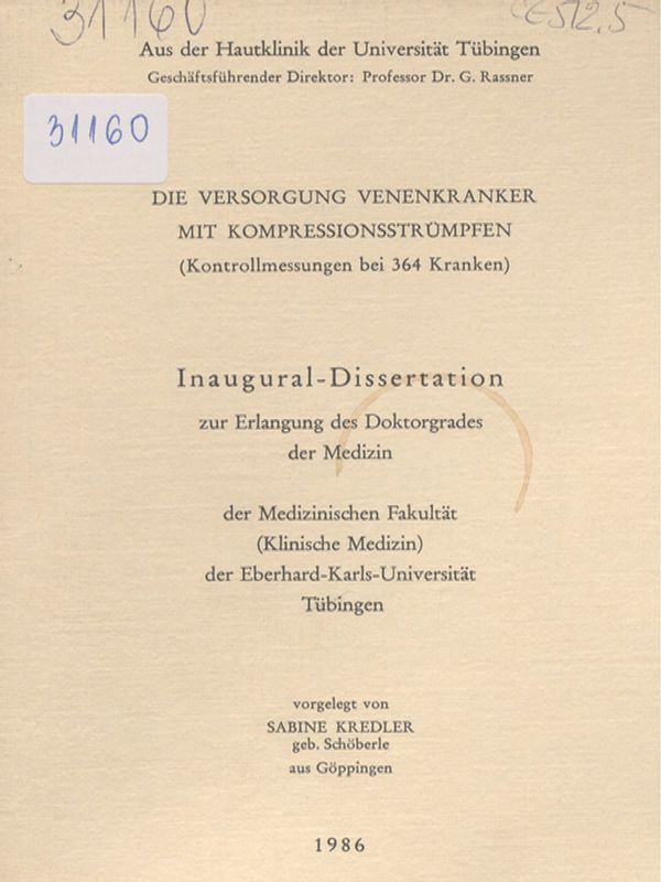 Die Versorgung Venenkranker mit Kompressionsstrumpfen