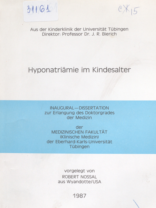 Hyponatriamie im Kindesalter