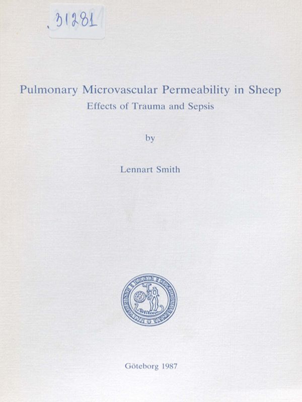 Pulmonary microvascular permeability in sheep