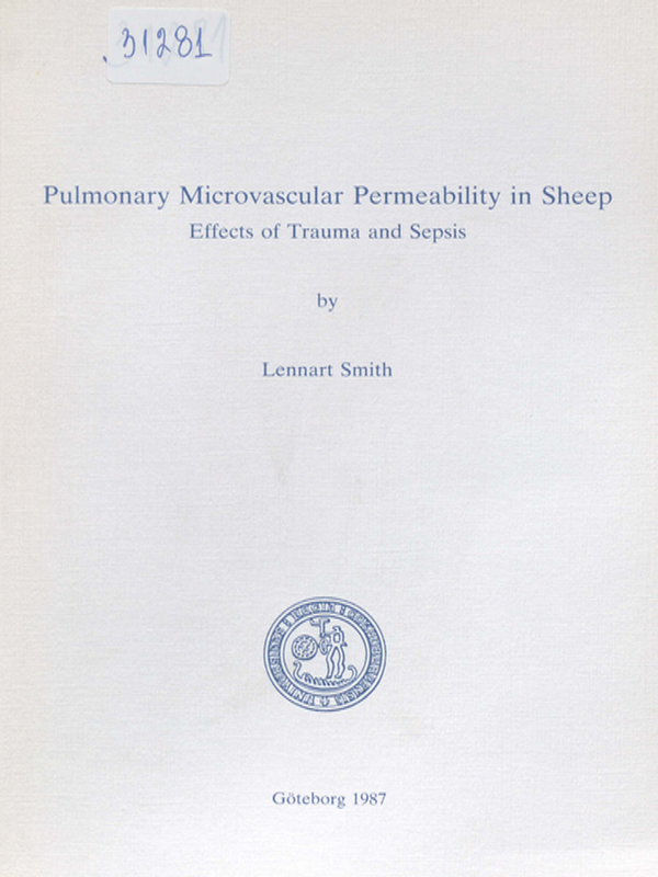 Pulmonary microvascular permeability in sheep