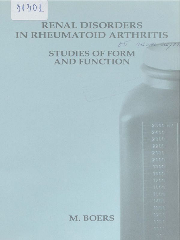 Renal disorders in rheumatoid arthritis