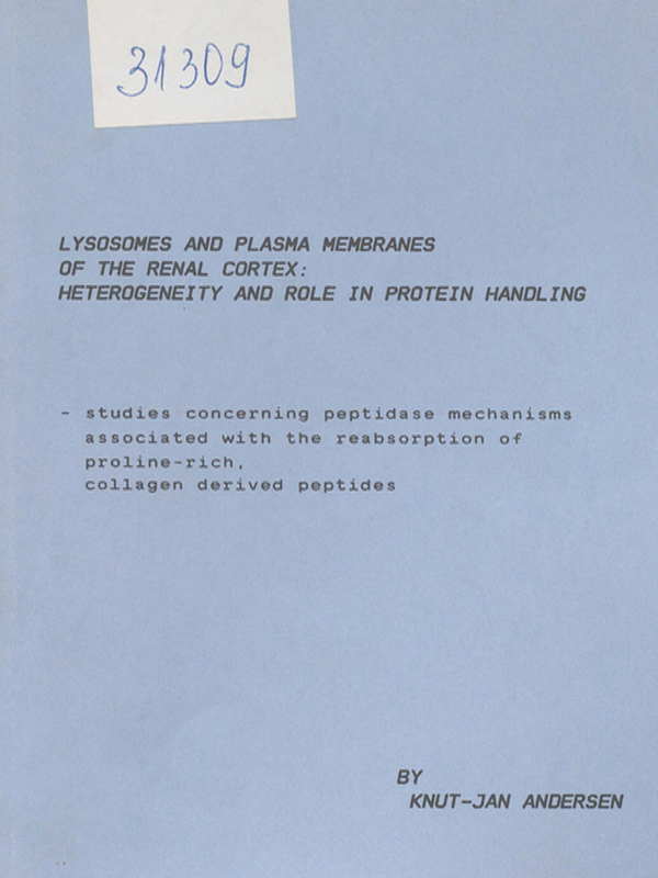 Lysosomes and plasma membranes of the renal cortex: Heterogeneity and role in protein handling