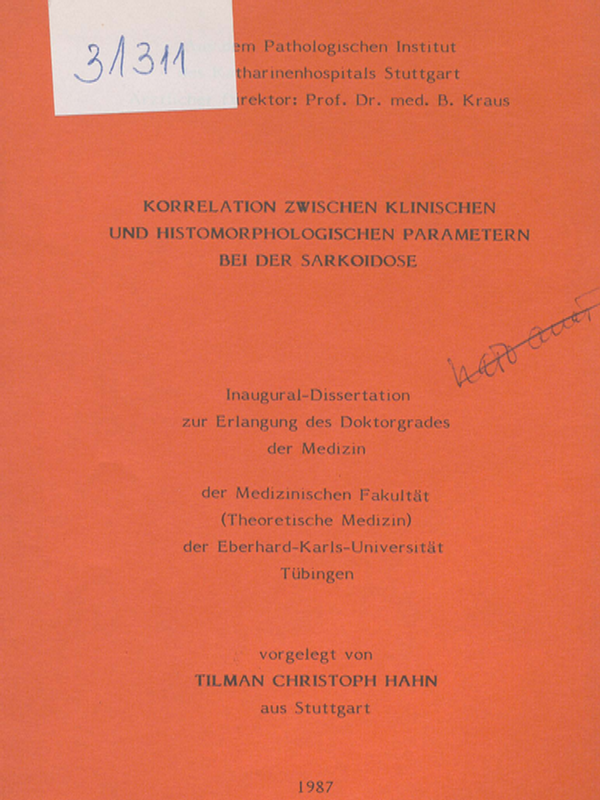 Korrelation zwischen klinischen und histomorphologischen Parametern bei der Sarkoidose