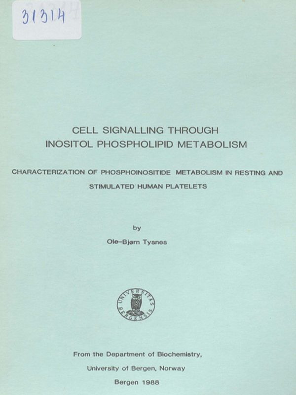 Cell signalling through inositol phospholipid metabolism