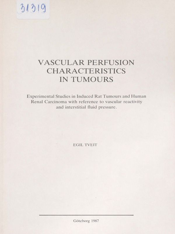 Vascular perfusion characteristics in tumours