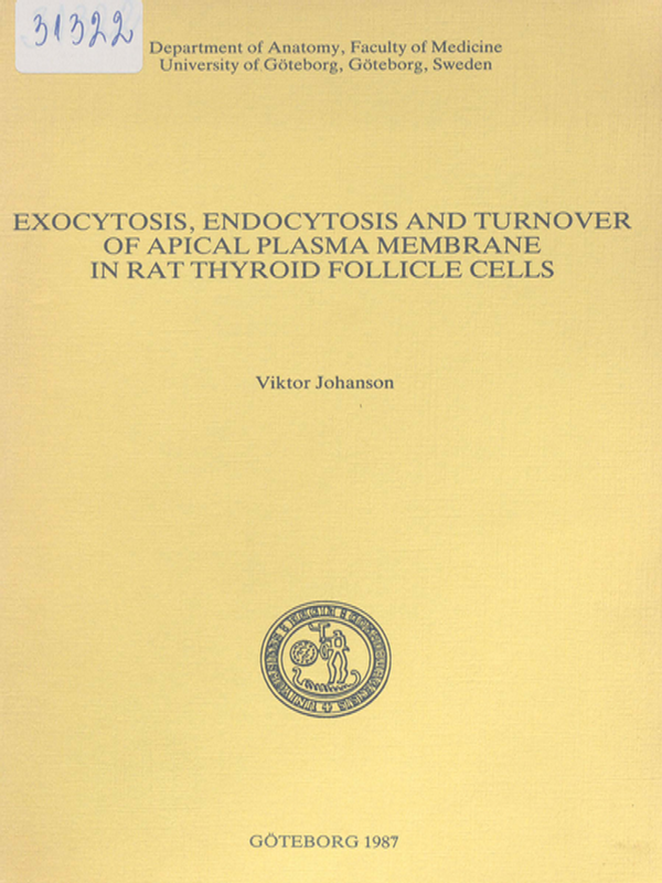 Exocytosis, endocytosis and turnover of apical plasma membrane in rat thyroid follicle cells