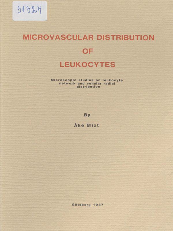 Microvascular distribution of leukocytes