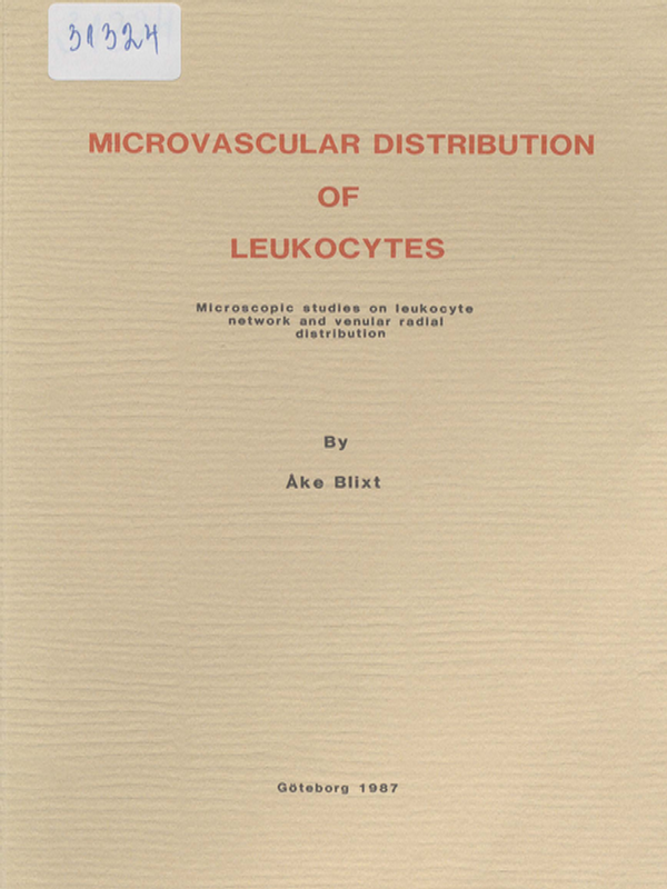 Microvascular distribution of leukocytes