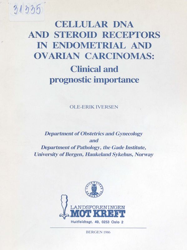 Cellular DNA and steroid receptors in endometrial and ovarian carcinomas