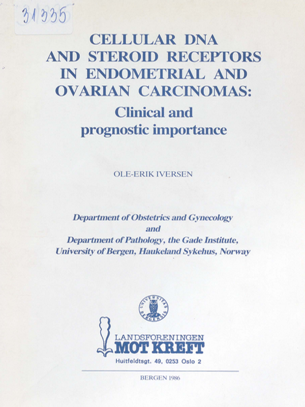 Cellular DNA and steroid receptors in endometrial and ovarian carcinomas