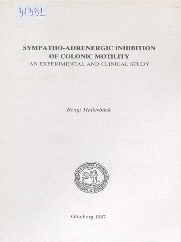 Sympatho-adrenergic inhibition of colonic motility
