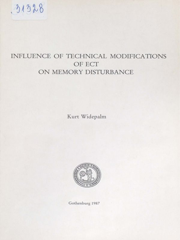 Influence of technical modifications of ECT on memory disturbance