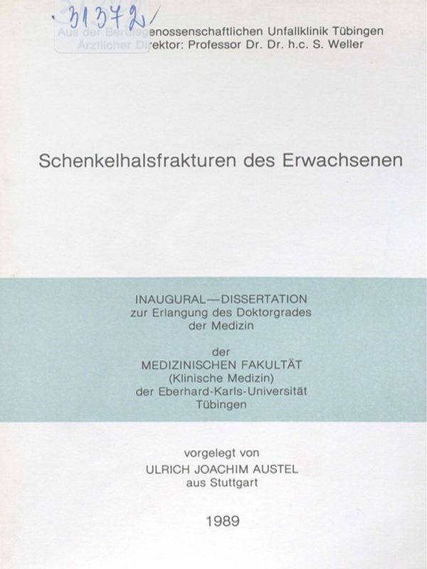 Schenkelhalsfrakturen des Erwachsenen